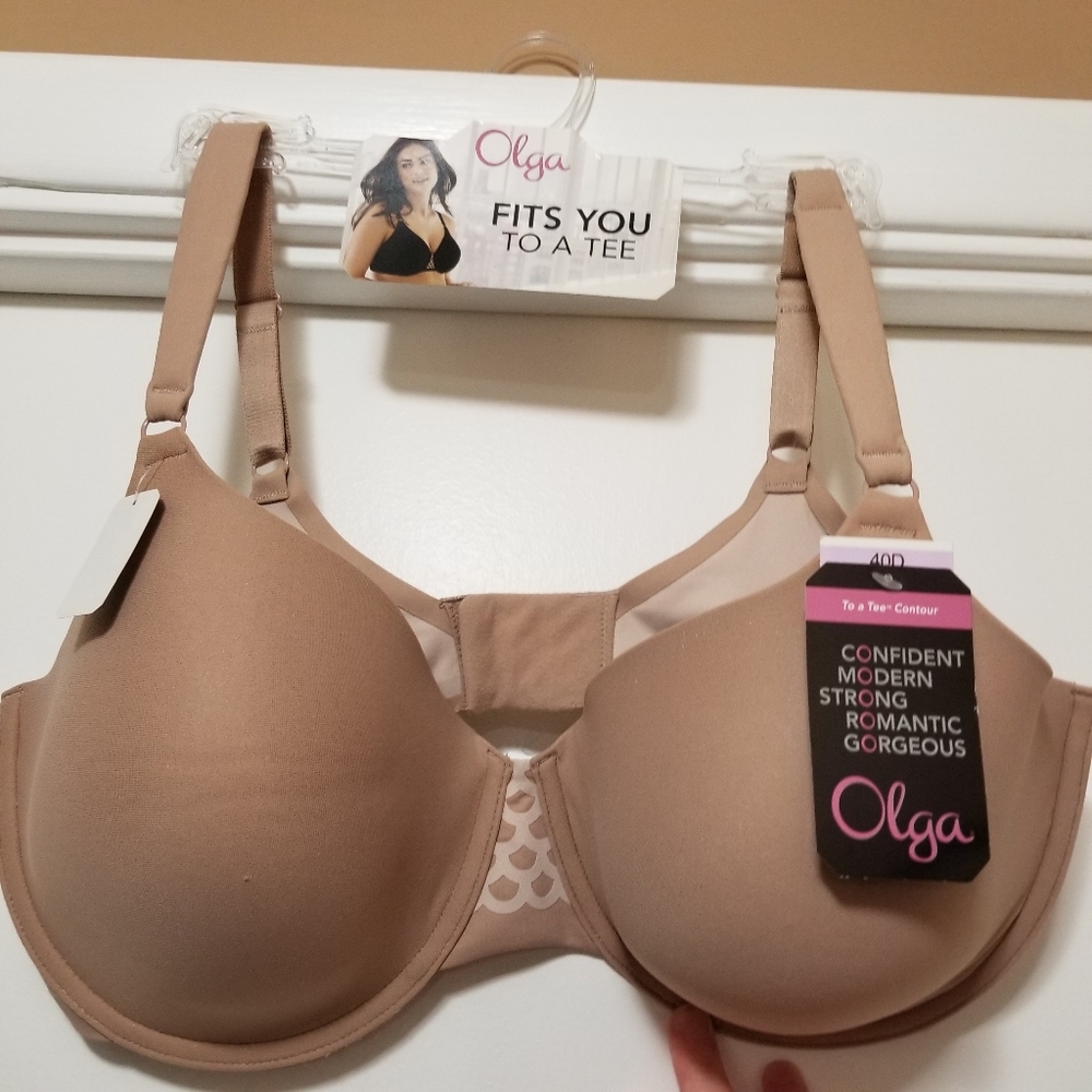 Beige Olga Bra, size 40D